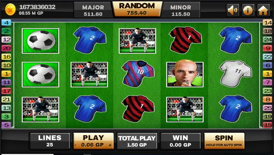 Football Rules slot on Joker123 with football, referee and goalkeeper symbols