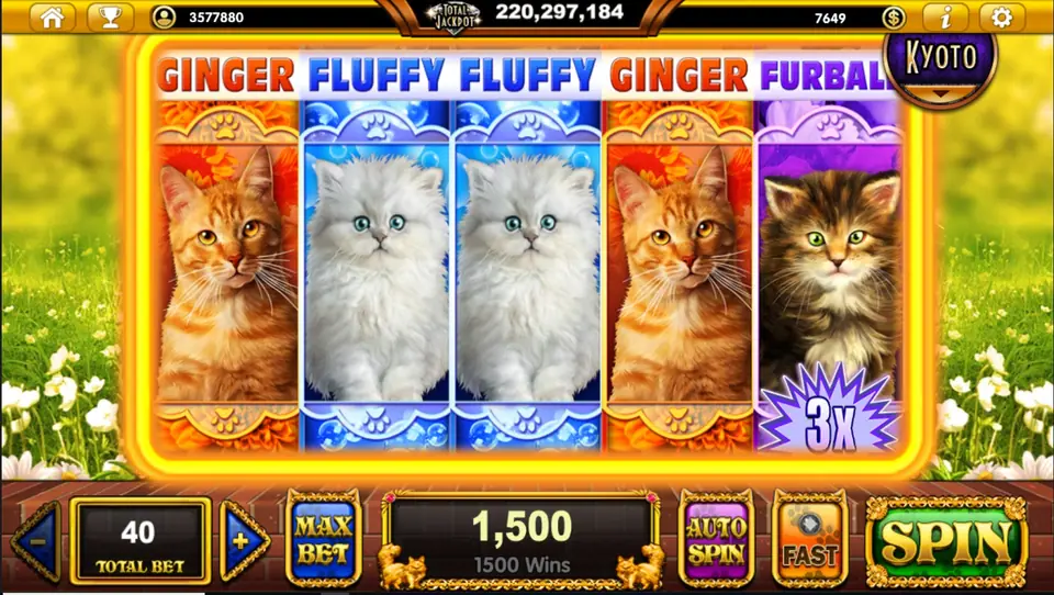 POP Kittens free spins round in progress