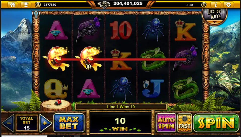 Spirit Bear control panel with bet range and autoplay options