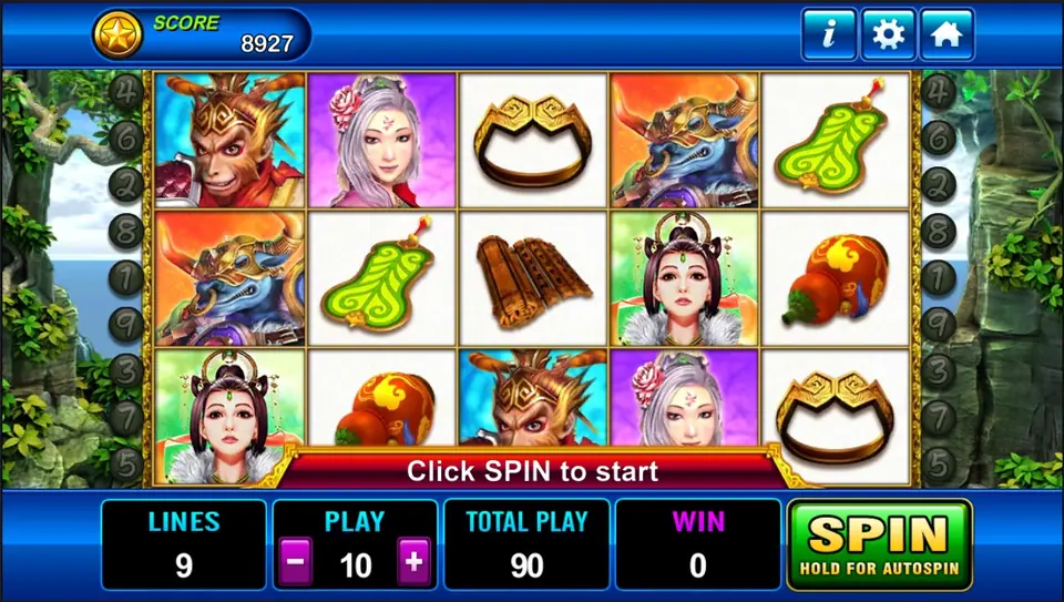 Monkey King game board on Play8oy with Sun Wukong and a ring of lights