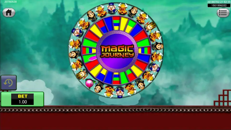 Magic Journey reels on Sky777 with the bet range shown on the panel