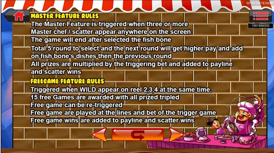 Master Chef bonus round with dishes to pick and a hidden fishbone