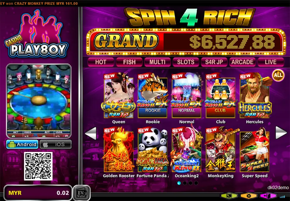 Play8oy casino app banner with the Play8oy logo and slot art