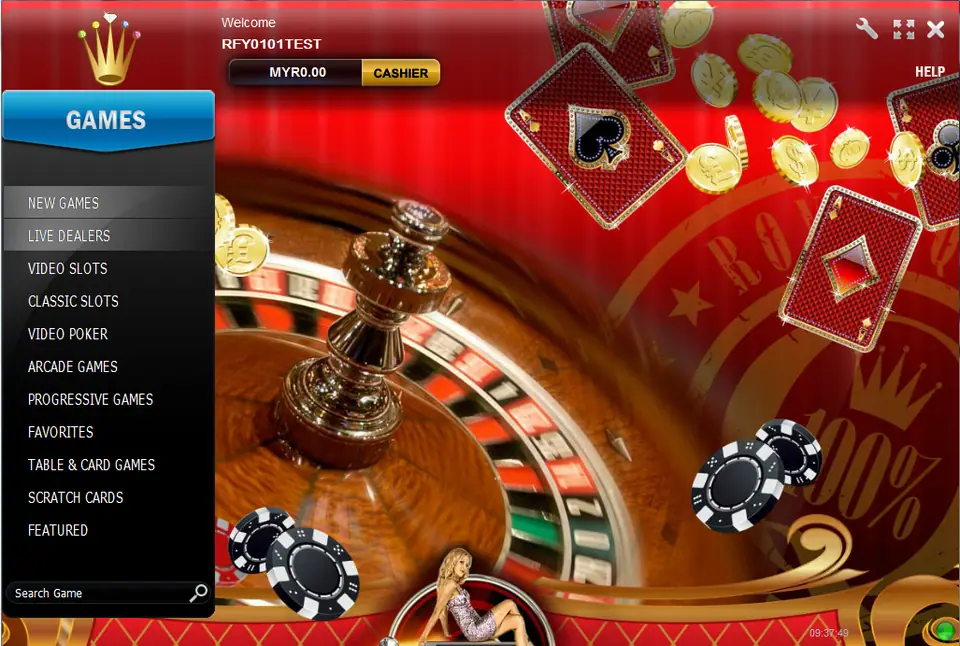 Rollex11 casino app screen showing the platform branding